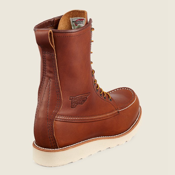 Red Wing Iş Botu Erkek - Traction Tred - 8-Inch Soft Toe - Kahverengi - 60DBKXWYH